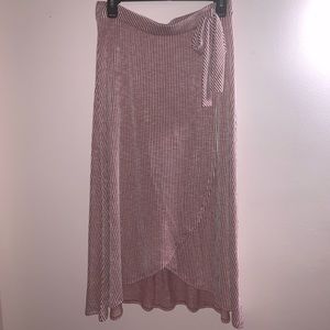 High low striped skirt